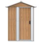 vidaXL Cobertizo de jardín acero galvanizado marrón 126x97,5x177 cm vidaXL Cobertizo de jardín acero galvanizado marrón 126x97,5x177 cm