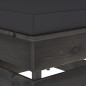 vidaXL Sofá central seccional con cojines madera impregnada gris vidaXL Sofá central seccional con cojines madera impregnada gris