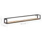 vidaXL Estantes de pared 2 unidades 160 cm madera de mango rugosa