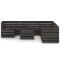 vidaXL Set de muebles de jardín 9 pzas madera de pino impregnada gris vidaXL Set de muebles de jardín 9 pzas madera de pino impregnada gris