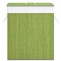 vidaXL Cesto de la ropa sucia de bambú 2 secciones verde 100 l vidaXL Cesto de la ropa sucia de bambú 2 secciones verde 100 l