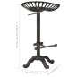 vidaXL Taburete de cocina hierro fundido negro vidaXL Taburete de cocina hierro fundido negro
