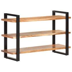 vidaXL Aparador con 3 estantes madera maciza de acacia 120x40x75 cm