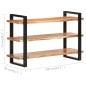 vidaXL Aparador con 3 estantes madera maciza de acacia 120x40x75 cm vidaXL Aparador con 3 estantes madera maciza de acacia 120x40x75 cm