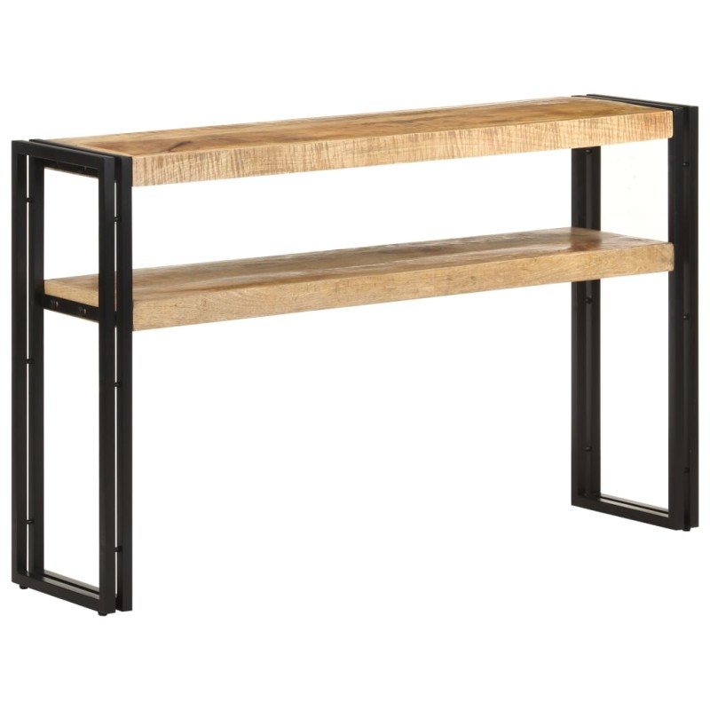 vidaXL Mesa consola de madera de mango rugosa 120x30x75 cm vidaXL Mesa consola de madera de mango rugosa 120x30x75 cm