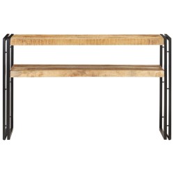 vidaXL Mesa consola de madera de mango rugosa 120x30x75 cm