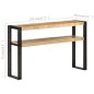 vidaXL Mesa consola de madera de mango rugosa 120x30x75 cm vidaXL Mesa consola de madera de mango rugosa 120x30x75 cm