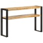 vidaXL Mesa consola de madera de mango rugosa 120x30x75 cm vidaXL Mesa consola de madera de mango rugosa 120x30x75 cm