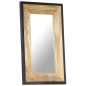 vidaXL Espejo de madera maciza de mango 80x50 cm vidaXL Espejo de madera maciza de mango 80x50 cm