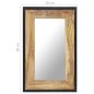 vidaXL Espejo de madera maciza de mango 80x50 cm vidaXL Espejo de madera maciza de mango 80x50 cm