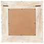 vidaXL Espejo de madera maciza de mango blanco 50x50 cm vidaXL Espejo de madera maciza de mango blanco 50x50 cm