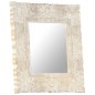 vidaXL Espejo de madera maciza de mango blanco 50x50 cm vidaXL Espejo de madera maciza de mango blanco 50x50 cm