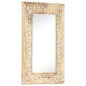 vidaXL Espejo tallado a mano madera maciza de mango 80x50x2,6 cm vidaXL Espejo tallado a mano madera maciza de mango 80x50x2,6 cm