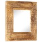 vidaXL Espejo tallado a mano madera maciza de mango 50x50x2,5 cm vidaXL Espejo tallado a mano madera maciza de mango 50x50x2,5 cm