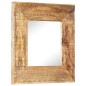vidaXL Espejo tallado a mano madera maciza de mango 50x50x2,5 cm vidaXL Espejo tallado a mano madera maciza de mango 50x50x2,5 cm