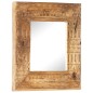 vidaXL Espejo tallado a mano madera maciza de mango 50x50x2,5 cm vidaXL Espejo tallado a mano madera maciza de mango 50x50x2,5 cm