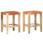 vidaXL Taburetes de bar 2 piezas cuero auténtico marrón 60 cm vidaXL Taburetes de bar 2 piezas cuero auténtico marrón 60 cm