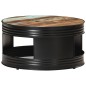 vidaXL Mesa de centro de madera maciza reciclada negra 68x68x36 cm vidaXL Mesa de centro de madera maciza reciclada negra 68x68x36 cm