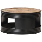 vidaXL Mesa de centro de madera maciza reciclada negra 68x68x36 cm vidaXL Mesa de centro de madera maciza reciclada negra 68x68x36 cm
