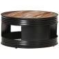 vidaXL Mesa de centro de madera maciza reciclada negra 68x68x36 cm vidaXL Mesa de centro de madera maciza reciclada negra 68x68x36 cm