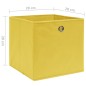 vidaXL Cajas de almacenaje 4 uds tela no tejida amarillo 28x28x28 cm