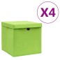 vidaXL Cajas de almacenaje con tapas 4 uds verde 28x28x28 cm vidaXL Cajas de almacenaje con tapas 4 uds verde 28x28x28 cm
