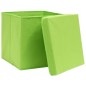 vidaXL Cajas de almacenaje con tapas 4 uds verde 28x28x28 cm vidaXL Cajas de almacenaje con tapas 4 uds verde 28x28x28 cm