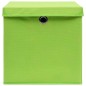 vidaXL Cajas de almacenaje con tapas 4 uds verde 28x28x28 cm vidaXL Cajas de almacenaje con tapas 4 uds verde 28x28x28 cm