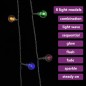 vidaXL Guirnalda de luces globos 8 funciones 20 m 200 LEDs de colores vidaXL Guirnalda de luces globos 8 funciones 20 m 200 LEDs de colores