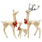 vidaXL Figuras de familia de renos de Navidad dorado 201 LED vidaXL Figuras de familia de renos de Navidad dorado 201 LED