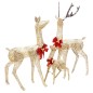 vidaXL Figuras de familia de renos de Navidad dorado 201 LED vidaXL Figuras de familia de renos de Navidad dorado 201 LED