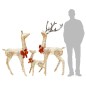 vidaXL Figuras de familia de renos de Navidad dorado 201 LED vidaXL Figuras de familia de renos de Navidad dorado 201 LED