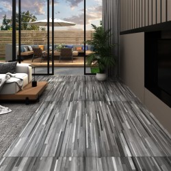 vidaXL Lamas para suelo de PVC autoadhesivas 5,21 m² 2mm gris rayado