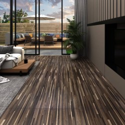 vidaXL Lamas para suelo PVC autoadhesivas 5,21 m² 2 mm marrón rayado