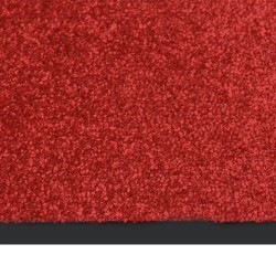 vidaXL Felpudo rojo 60x80 cm
