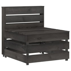 vidaXL Set de muebles de jardín 8 pzas madera de pino impregnada gris