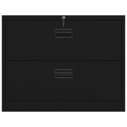 vidaXL Armario archivador de acero negro 90x46x72,5 cm 
