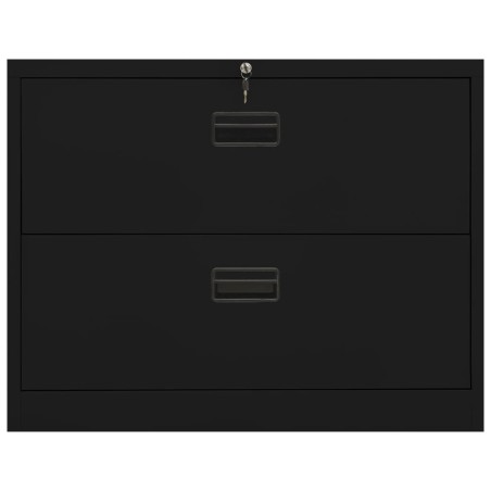 vidaXL Armario archivador de acero negro 90x46x72,5 cm 