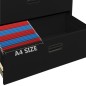 vidaXL Armario archivador de acero negro 90x46x72,5 cm 