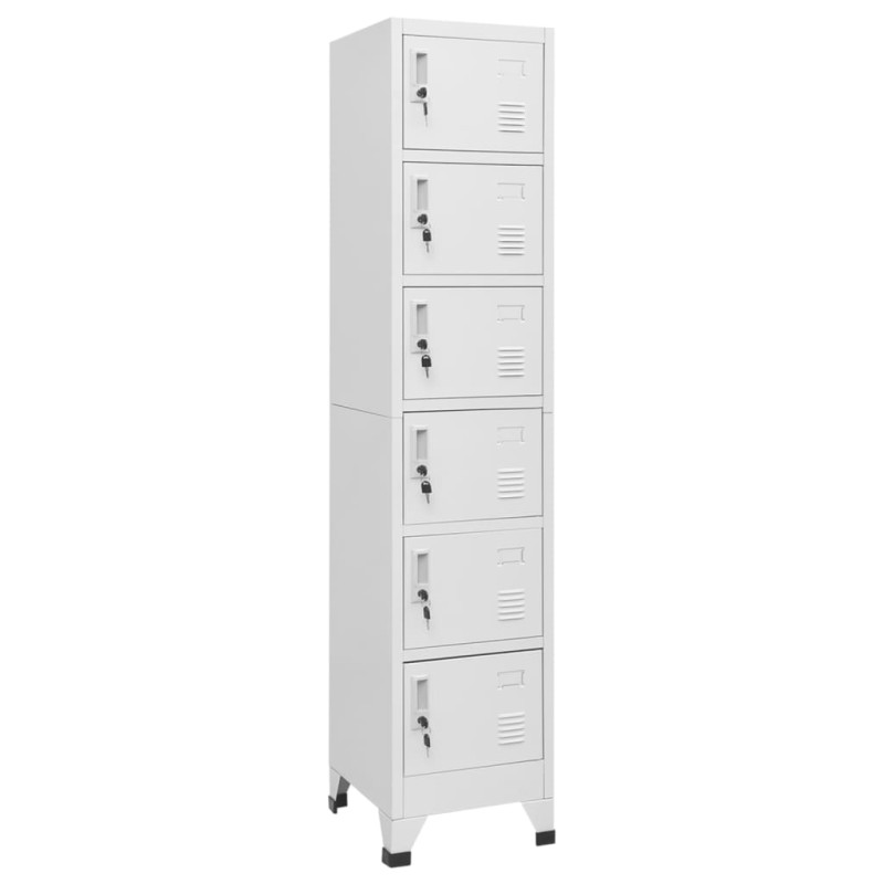 vidaXL Taquilla de acero gris claro 38x40x180 cm