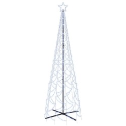 vidaXL Árbol de Navidad cónico 500 LED blanco frío 100x300 cm