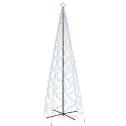 vidaXL Árbol de Navidad cónico 1400 LED blanco frío 160x500 cm