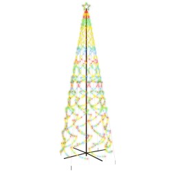 vidaXL Árbol de Navidad cónico 1400 LED de colores 160x500 cm