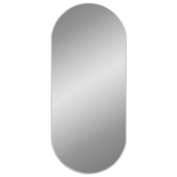 vidaXL Espejo de pared ovalado plateado 100x45 cm