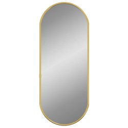 vidaXL Espejo de pared ovalado dorado 50x20 cm