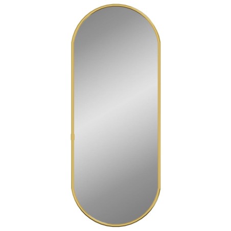 vidaXL Espejo de pared ovalado dorado 50x20 cm