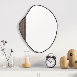 vidaXL Espejo de pared negro 50x40 cm