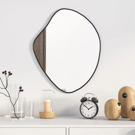 vidaXL Espejo de pared negro 50x40 cm