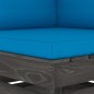 vidaXL Sofá de esquina seccional con cojines madera impregnada gris vidaXL Sofá de esquina seccional con cojines madera impregnada gris