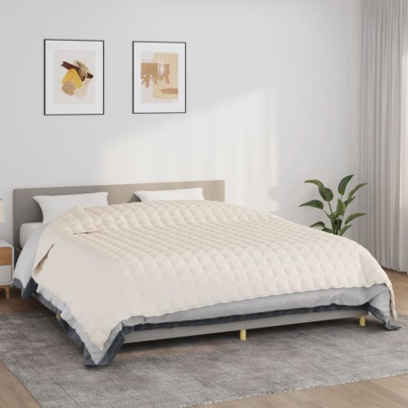 vidaXL Manta con peso tela color crema claro 220x260 cm 15 kg